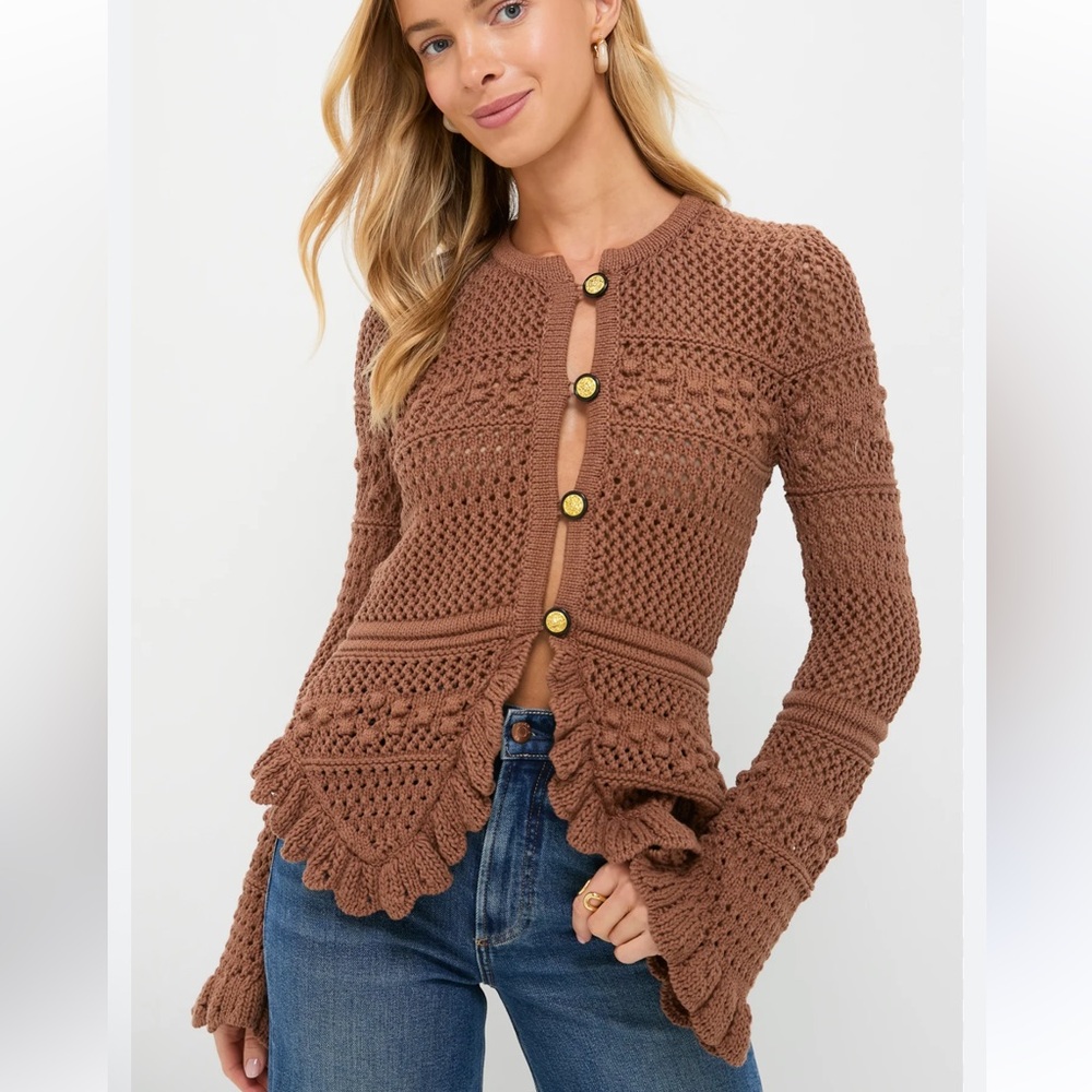 L’Agence Kiva Cardigan Cinnamon Swirl NWT